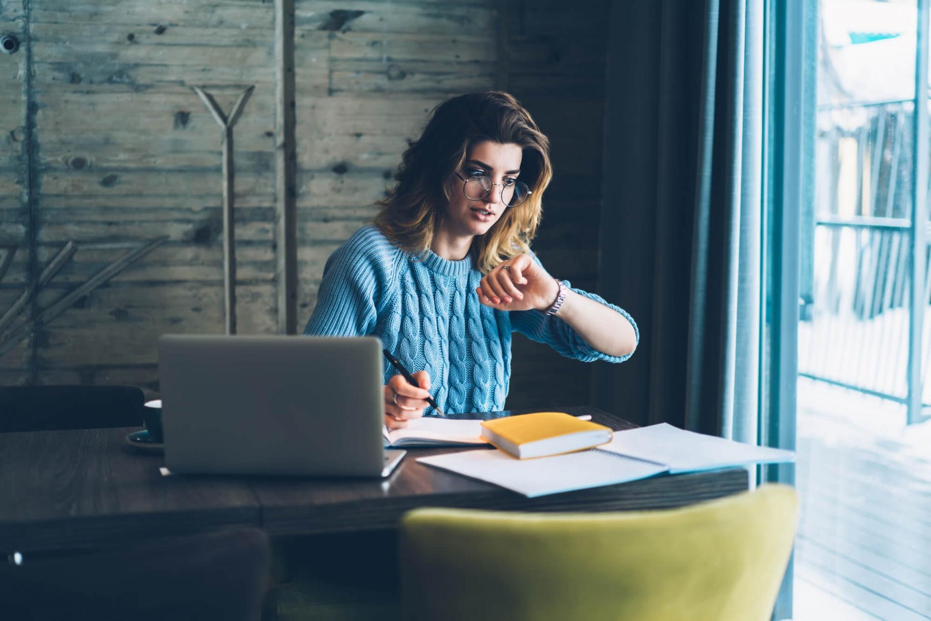Professional workspace setup showing essential business technology and equipment